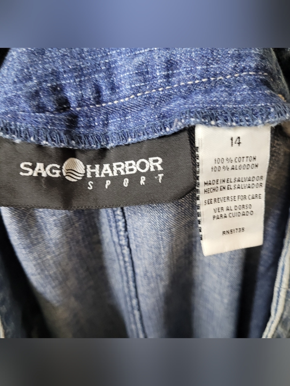 Vintage Sag Harbor Jean Skirt Size 14 - Picture 5 of 6